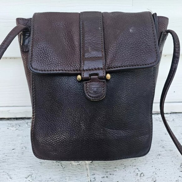 Fossil Handbags - Vintage Authentic Fossil Women Cross Body Bag Brown Genuine Leather Bag
